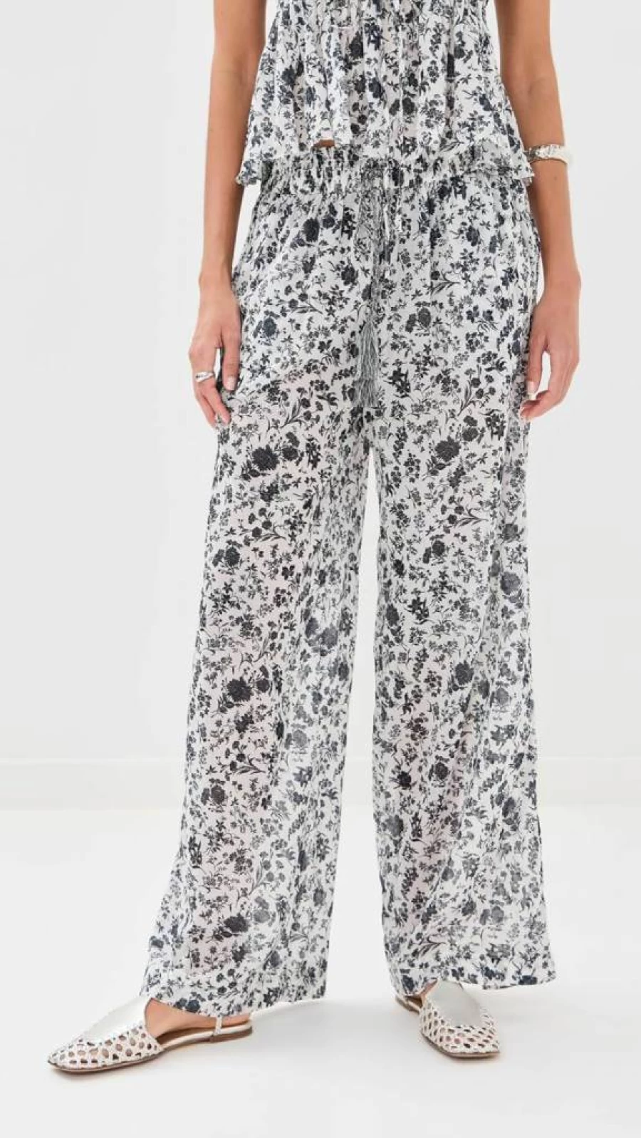 Ulla Johnson Azra Wide Leg Pants for Women - Boho Chic Beach Coverup & Casual Trousers