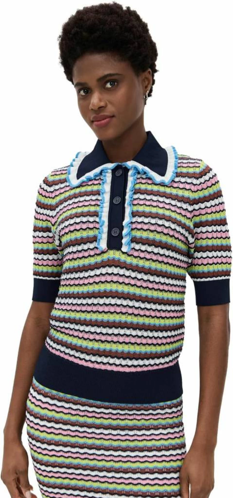 Essentiel Antwerp Women's Striped Polo Shirt - Stylish Casual Comfort