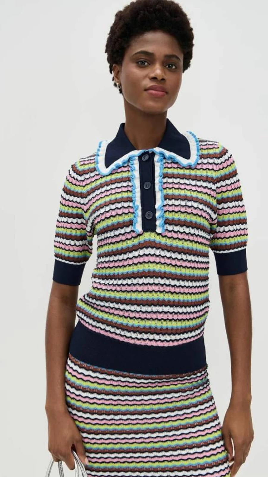 Essentiel Antwerp Women's Striped Polo Shirt - Stylish Casual Comfort