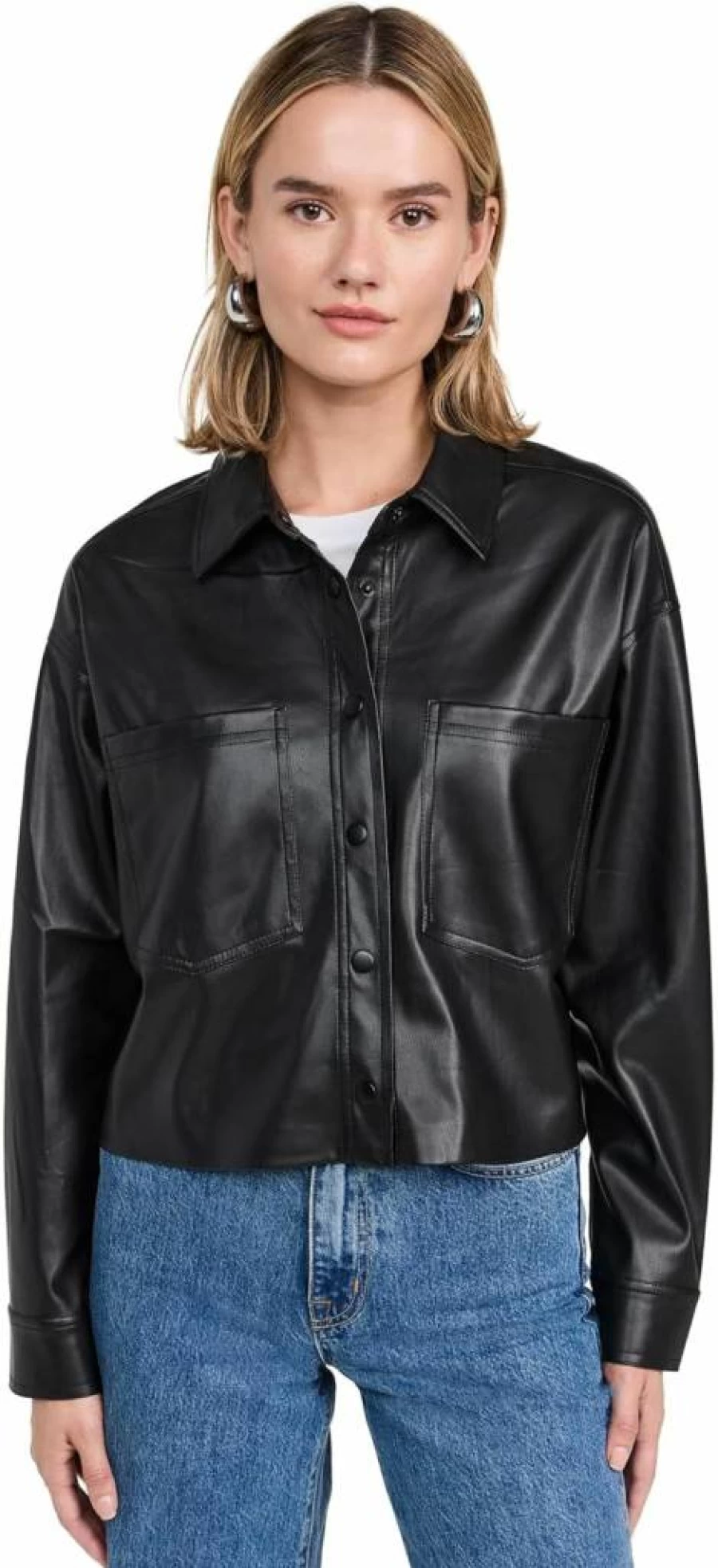 Z SUPPLY Women's Faux Leather Jacket - Stylish All-Day Comfort & Versatile Outerwear