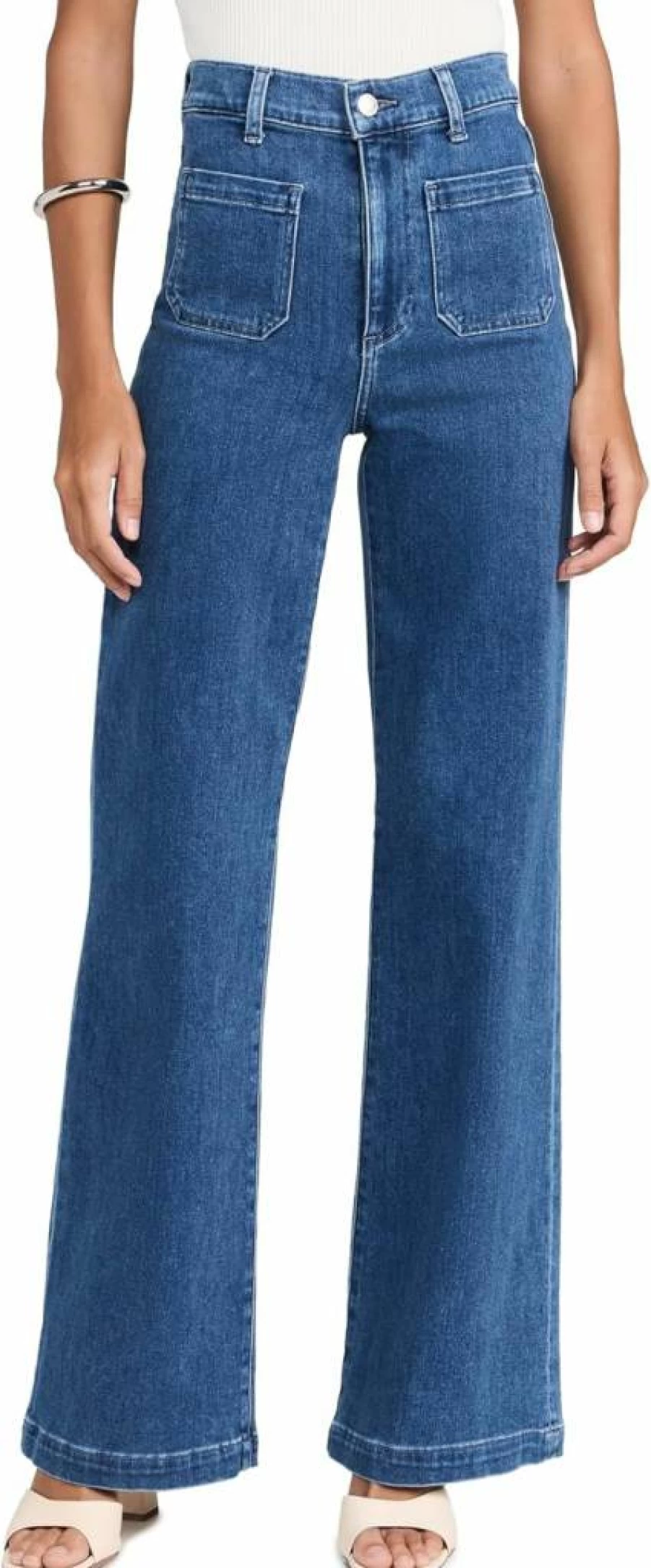 LE JEAN Women's Virginia High-Rise Wide Leg Jeans - Comfort Stretch Denim Pants for Women