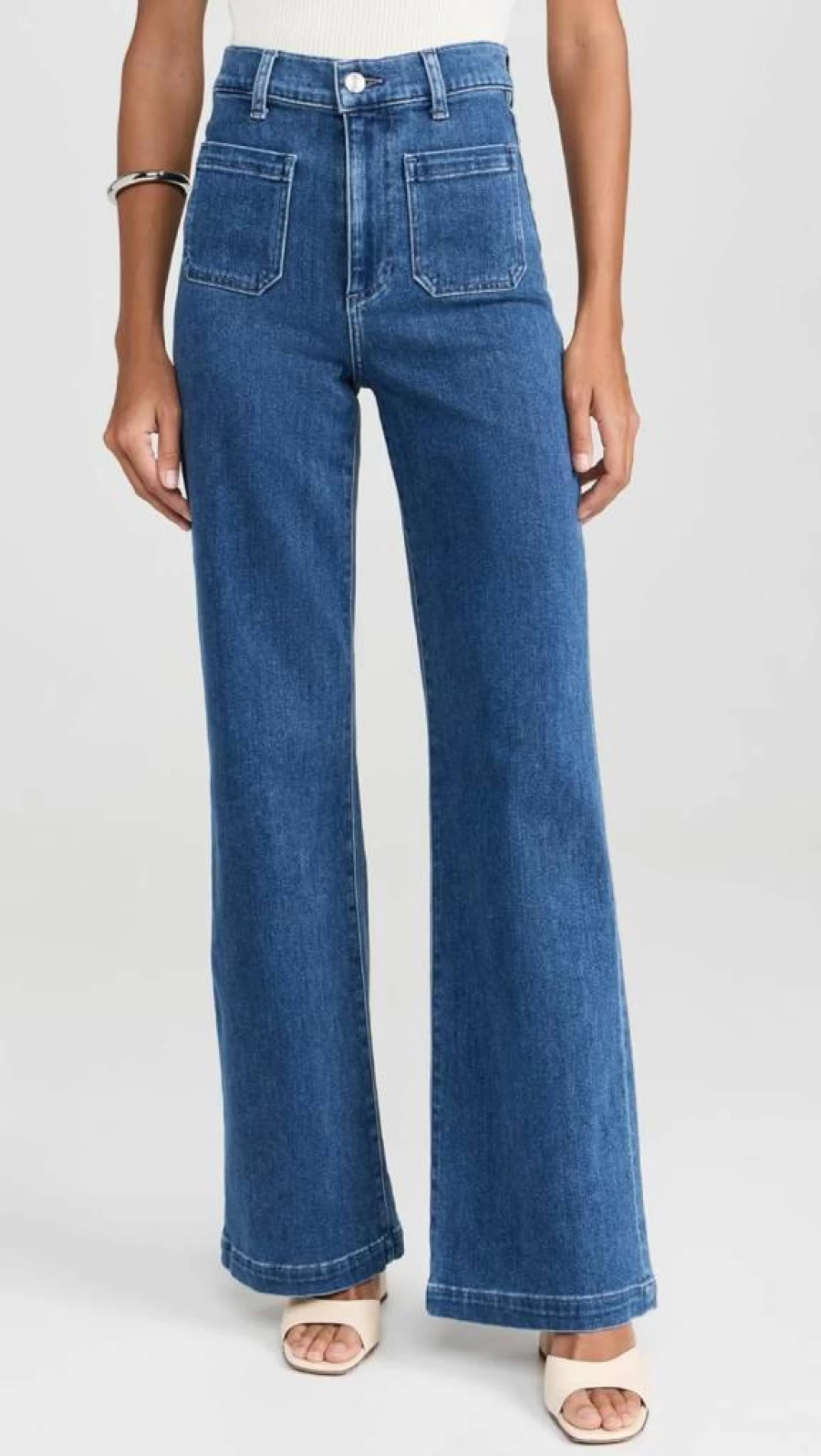 LE JEAN Women's Virginia High-Rise Wide Leg Jeans - Comfort Stretch Denim Pants for Women