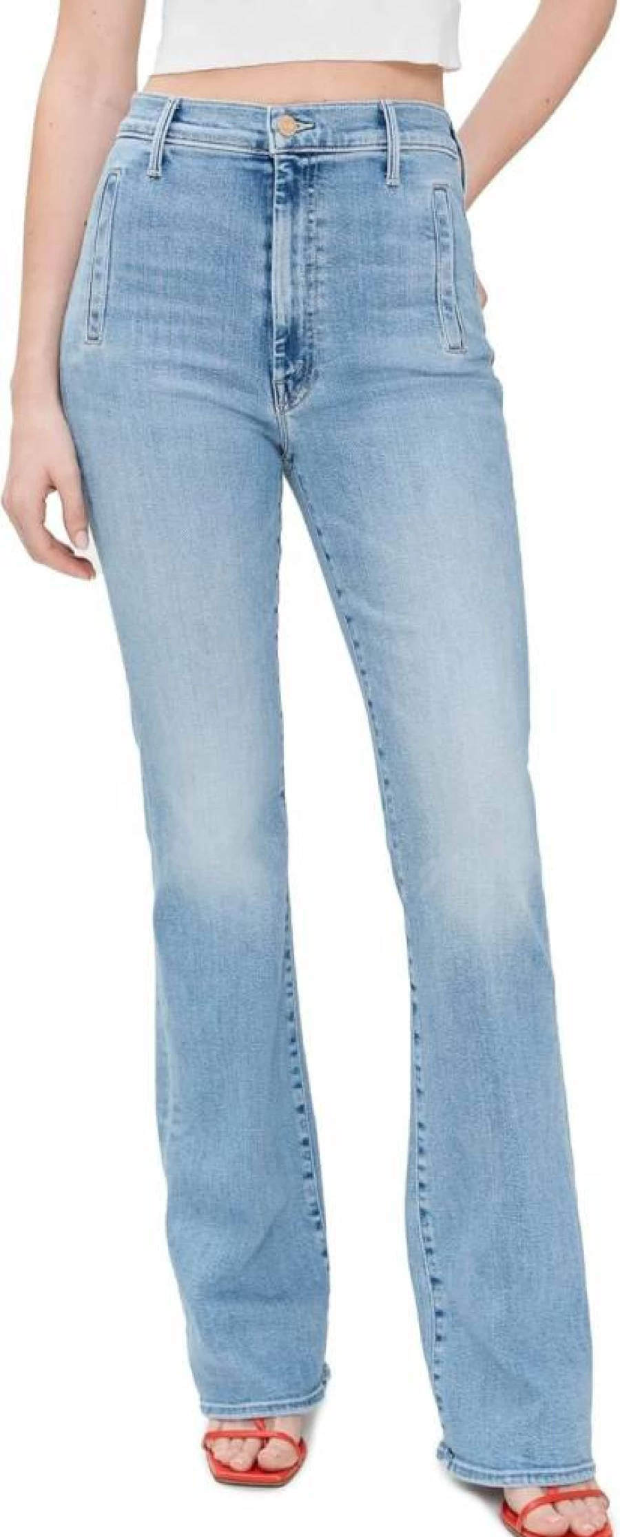 MOTHER Women's High-Rise Drama Jeans - Stretch Denim Skinny Fit for Women