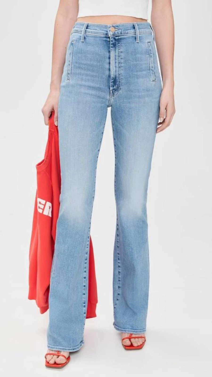 MOTHER Women's High-Rise Drama Jeans - Stretch Denim Skinny Fit for Women
