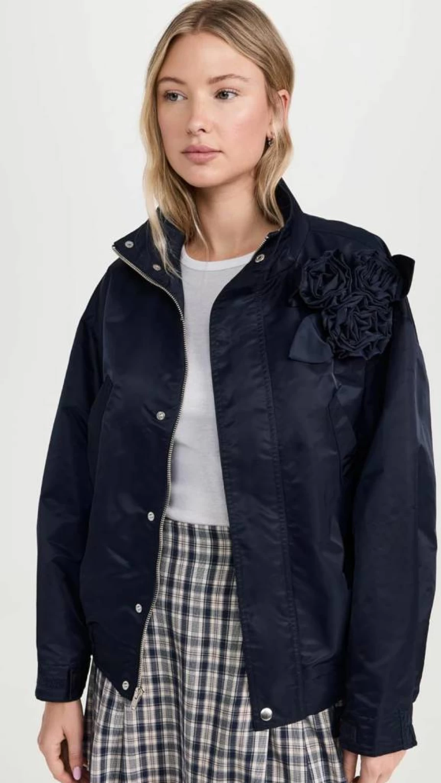 Sandy Liang Women's Carlton Jacket - Classic Stylish Outerwear for Fashion-Forward Trends
