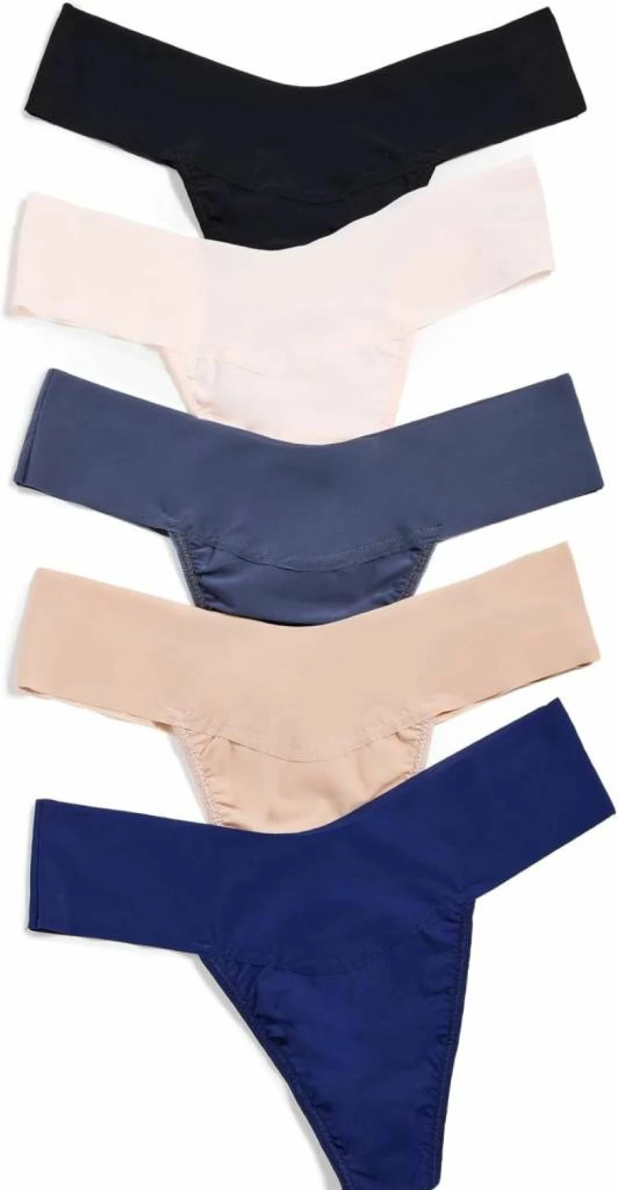 Hanky Panky Women's Breathe Natural Cotton Thong 5-Pack - Soft Comfortable Underwear Multipack