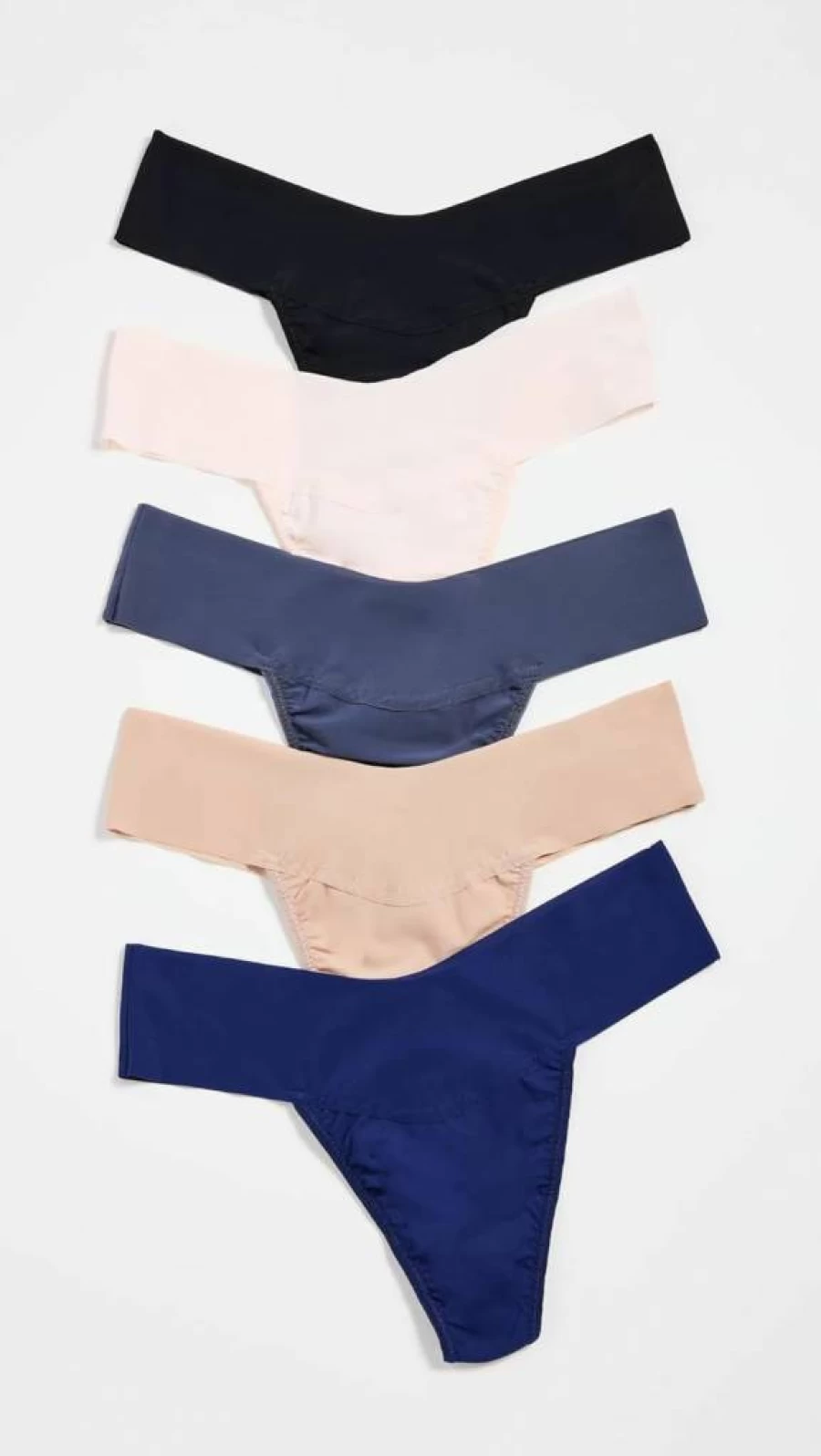 Hanky Panky Women's Breathe Natural Cotton Thong 5-Pack - Soft Comfortable Underwear Multipack