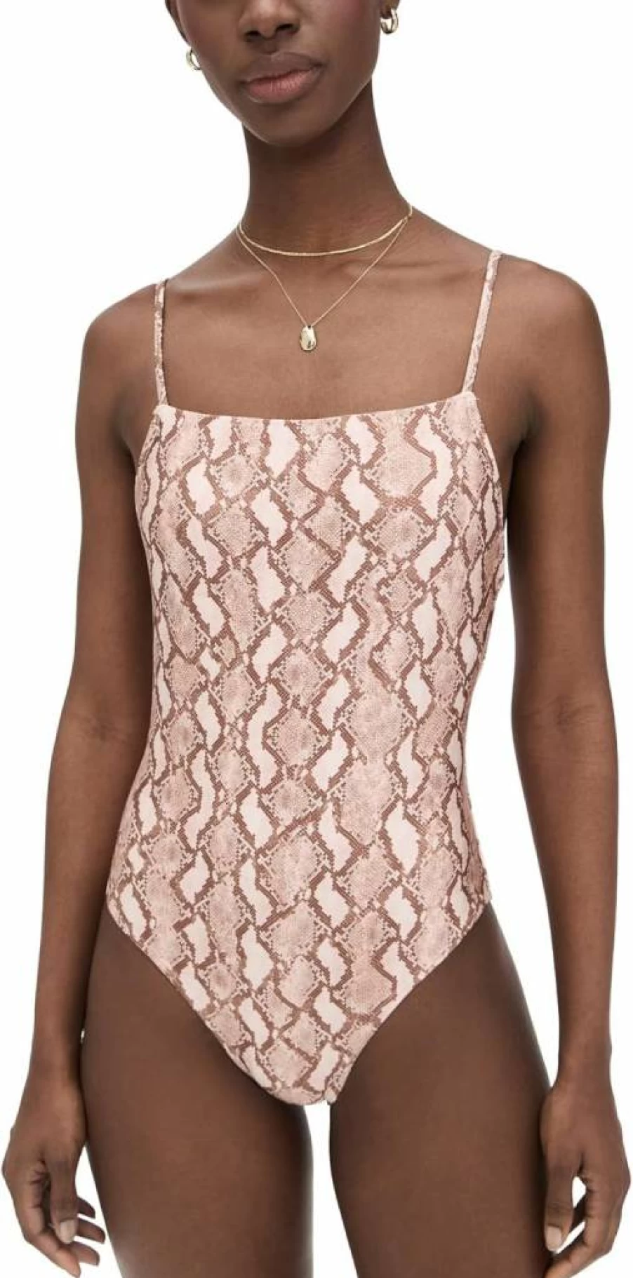 MINKPINK Women's Koa Scoop Back One Piece Swimsuit - Stylish Scoop Neck One-Piece Bathing Suit