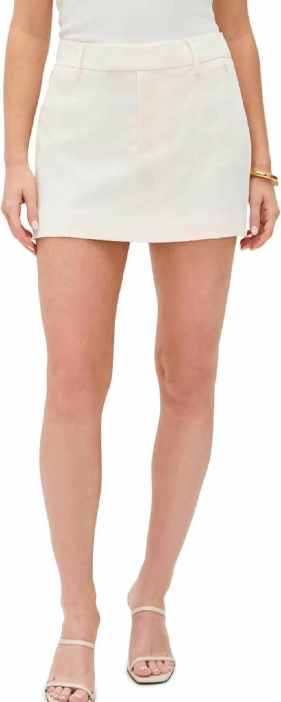 Good American Women's Luxe Suiting Mini Skirt - High-Waisted Stretch Office Skirt
