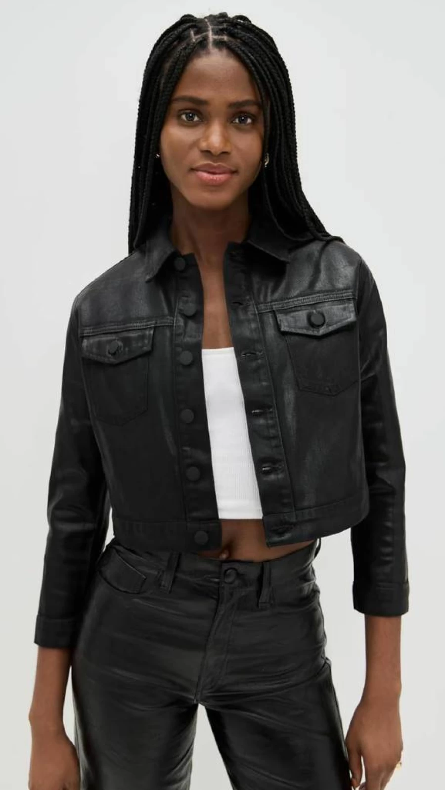 L'AGENCE Women's Koda Cropped Jacket | Stylish Short Outerwear Coat