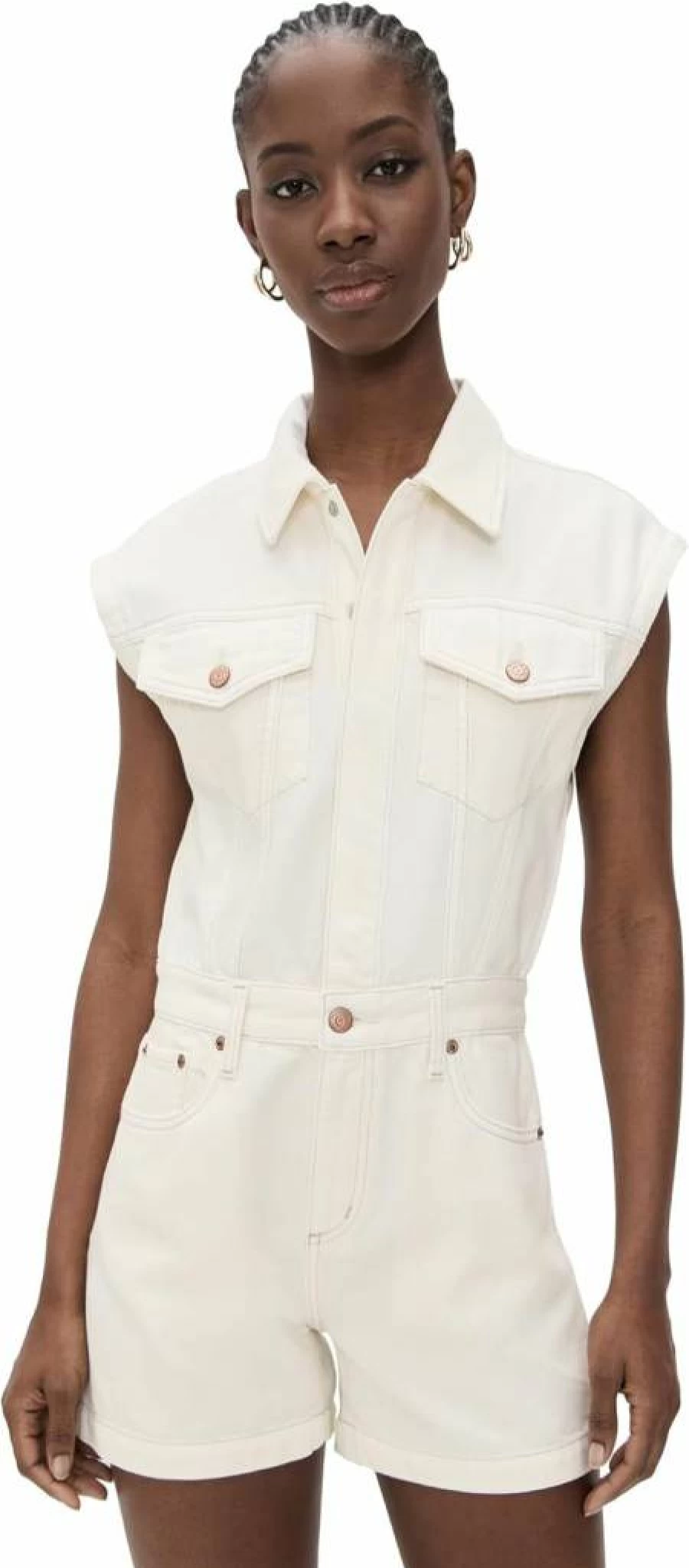 Pistola Denim Women's Lennox Denim Romper Jumpsuit - Stylish Casual Summer Outfit