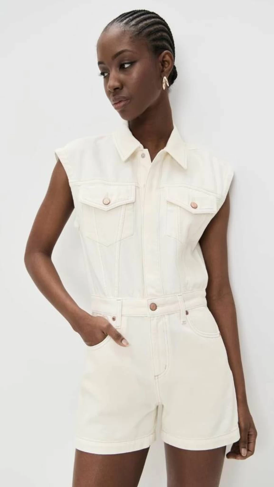 Pistola Denim Women's Lennox Denim Romper Jumpsuit - Stylish Casual Summer Outfit