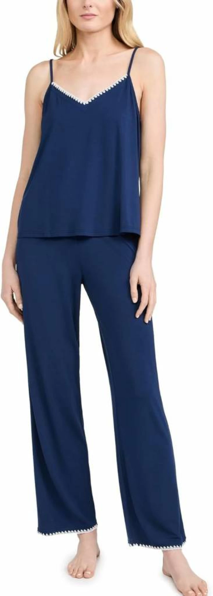 Eberjey Women's Frida Silk Cami and Pant Pajama Set - Comfortable Sleepwear Loungewear