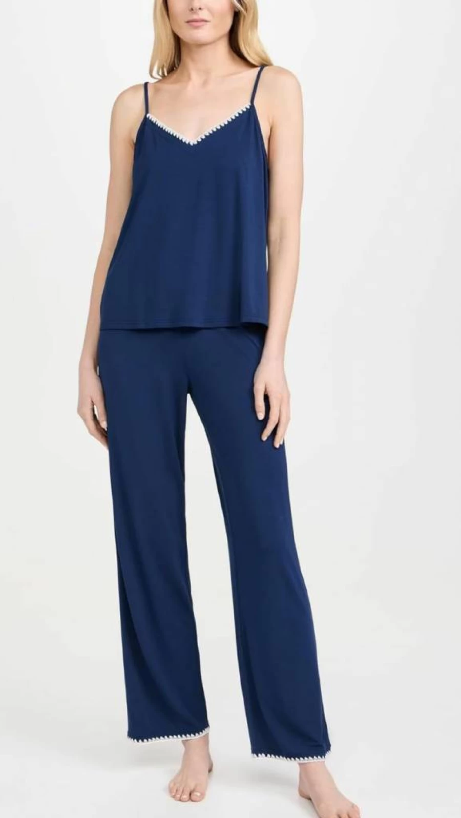 Eberjey Women's Frida Silk Cami and Pant Pajama Set - Comfortable Sleepwear Loungewear