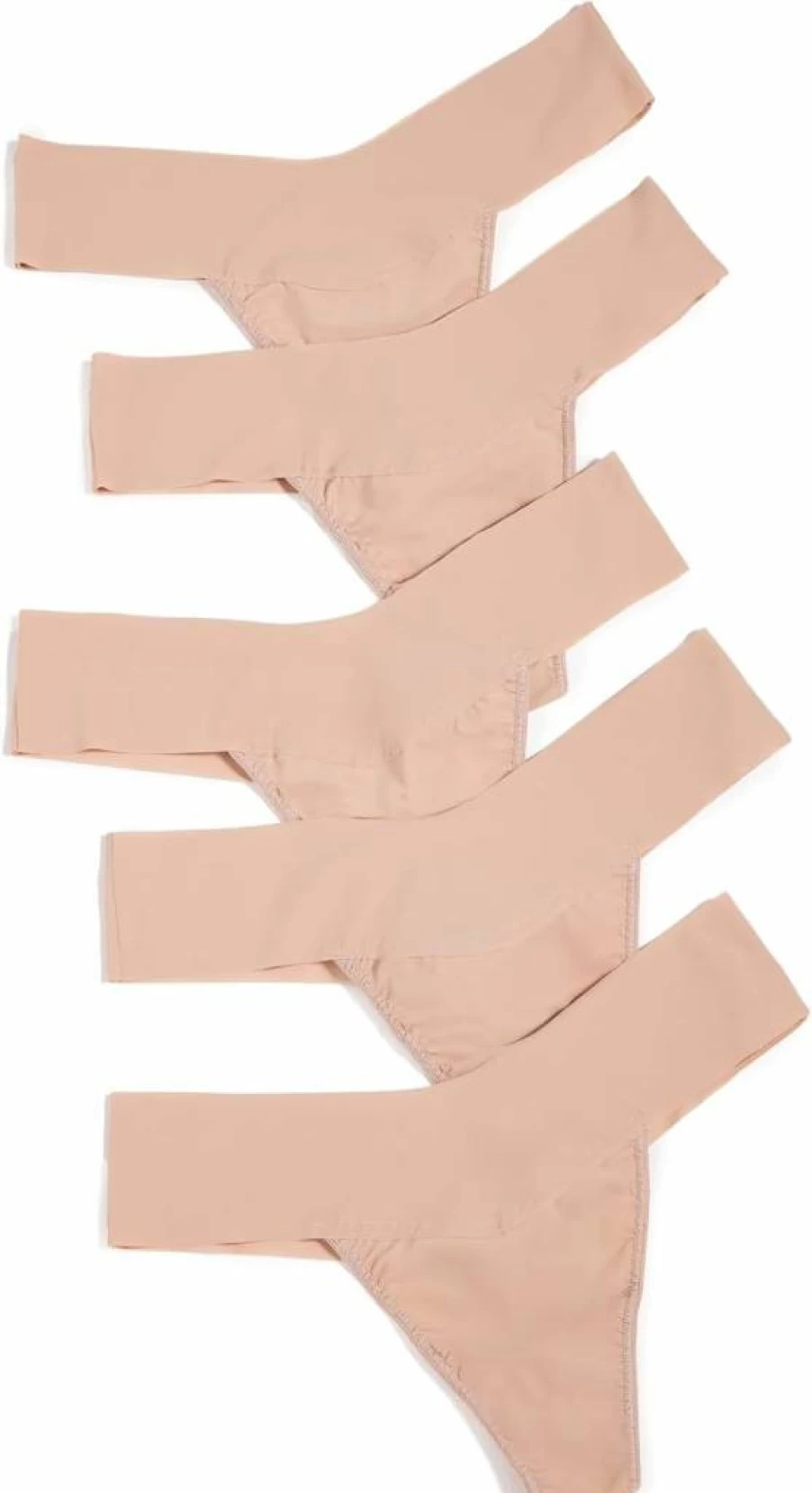 Hanky Panky Women's Breathe Natural Cotton Thong 5-Pack - Soft Comfortable Underwear Multipack