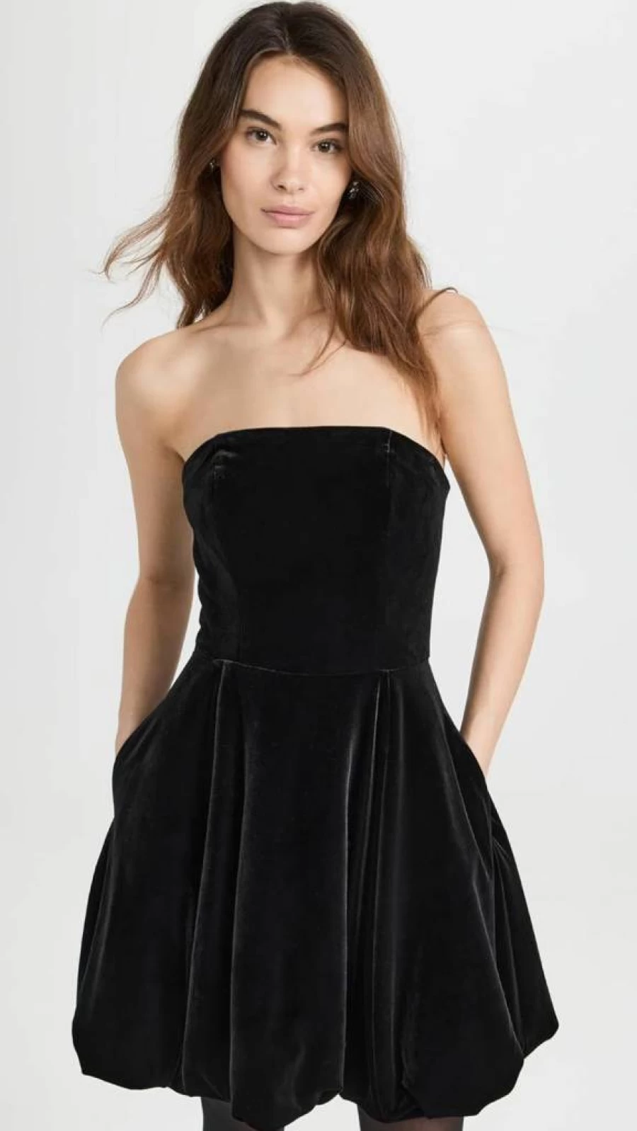 Shoshanna Women's Strapless Lunar Party Dress with Bubble Hem for Elegant Evening Wear
