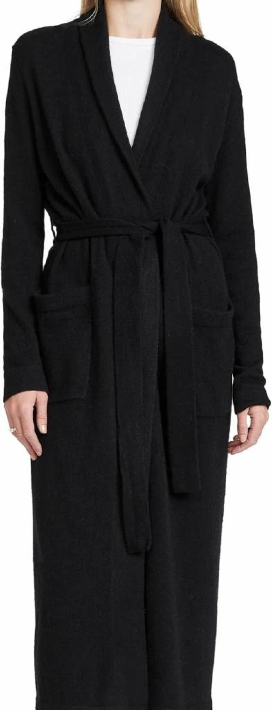 White + Warren Women's Long Cashmere Robe - Luxurious Soft Wrap - Elegant Loungewear