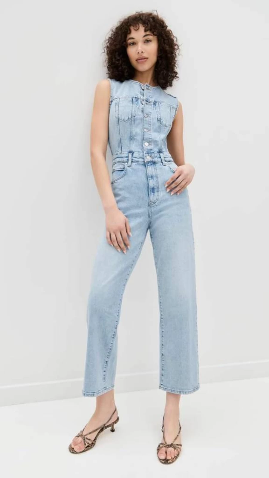 PAIGE Women's Cirie Denim Jumpsuit - Ankle-Length Romper for Women