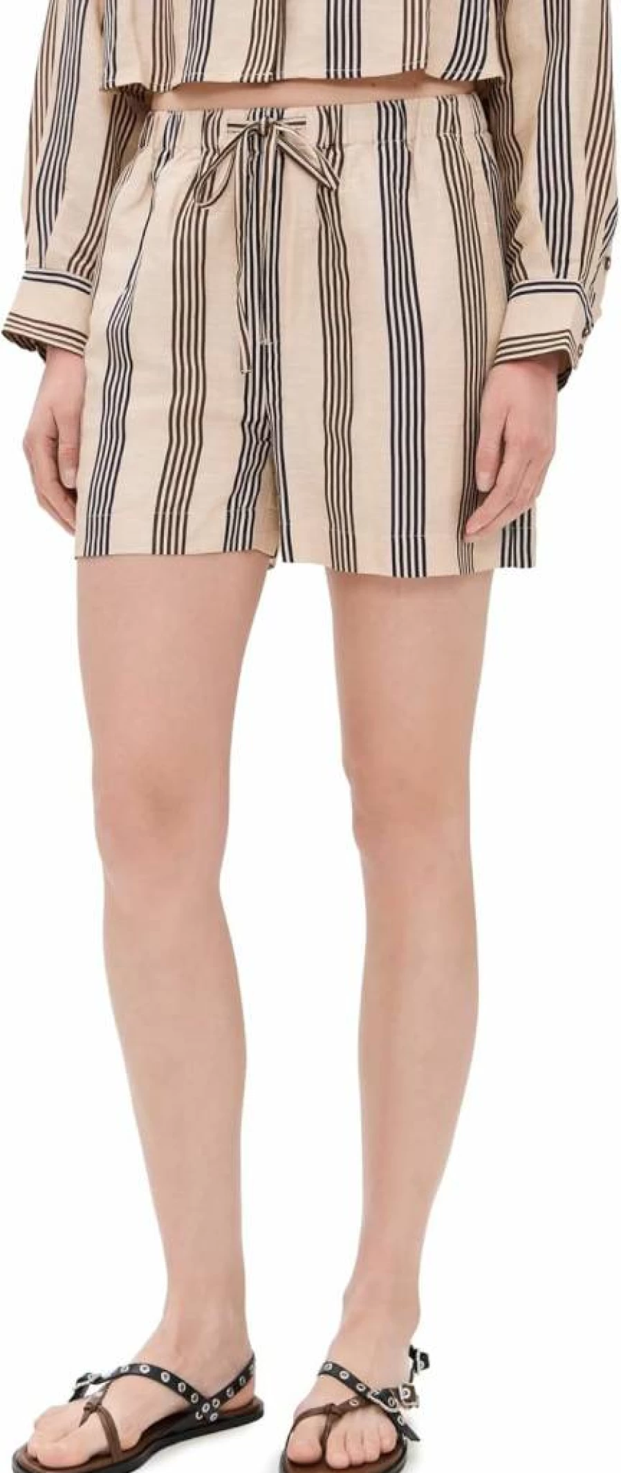 Rag & Bone Women's Logan High-Waisted Linen Shorts for Summer Beach Comfort
