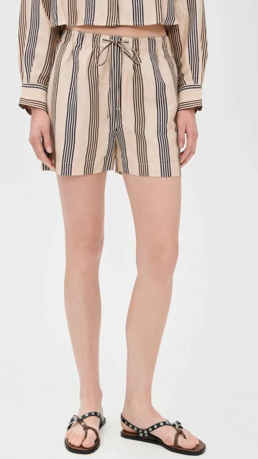 Rag & Bone Women's Logan High-Waisted Linen Shorts for Summer Beach Comfort