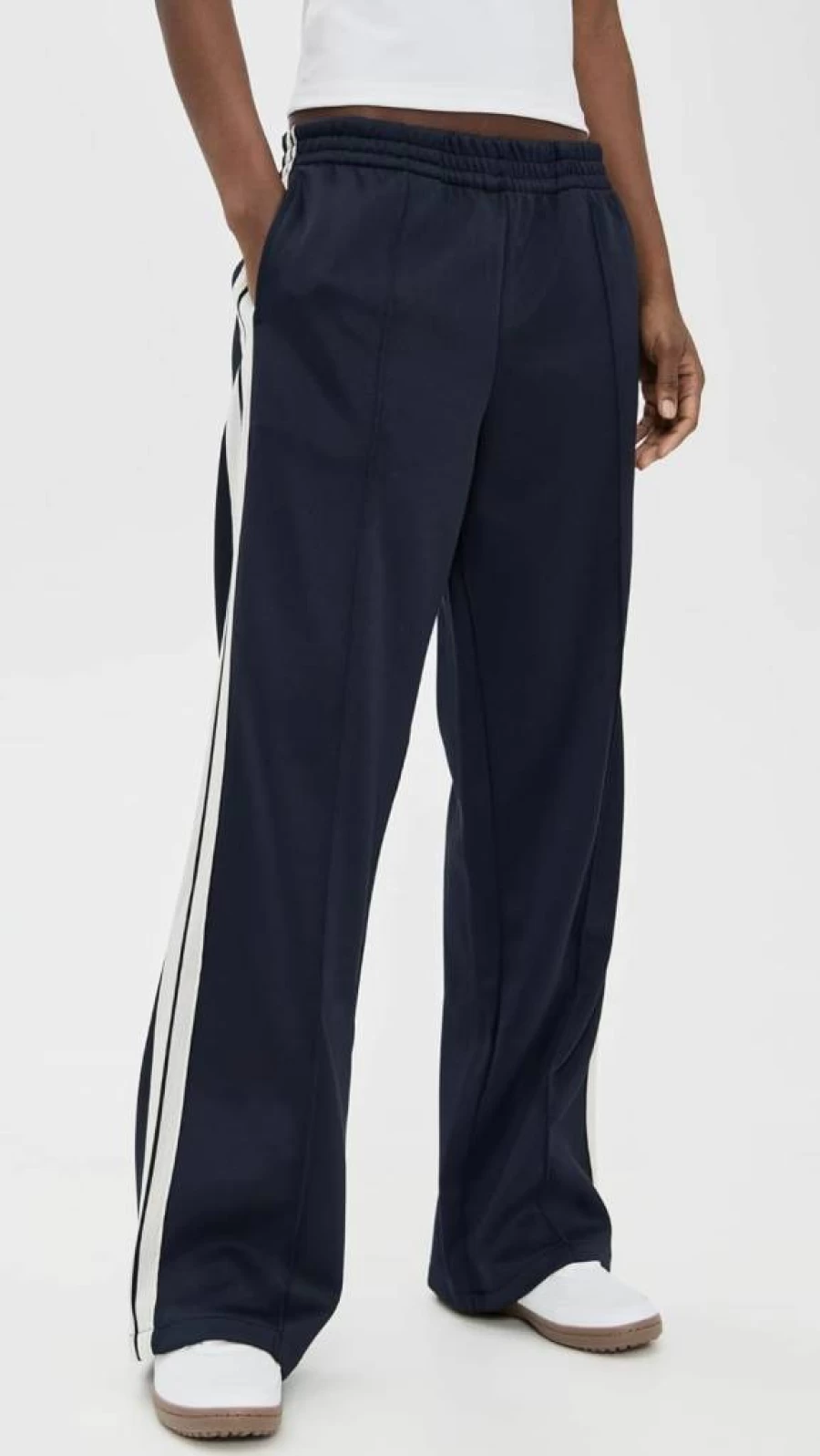 P.E NATION Women's High-Waisted Tricot Track Pants - Stylish Athletic Joggers for Running & Lounge