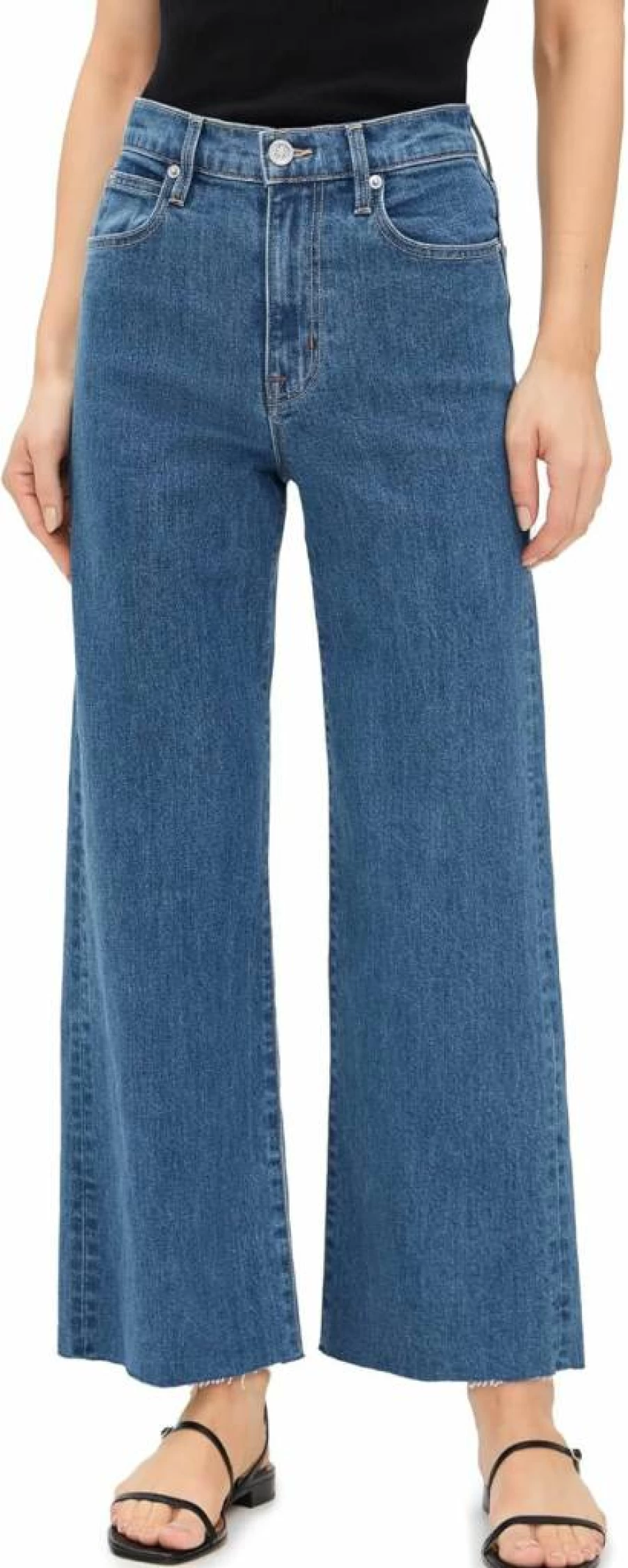 SLVRLAKE Women's Grace Crop Jeans - High Waisted Slim Fit Denim Pants for Women