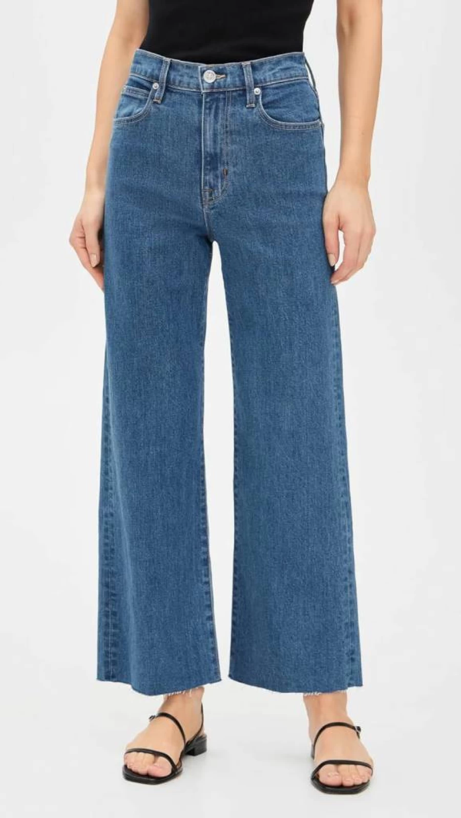 SLVRLAKE Women's Grace Crop Jeans - High Waisted Slim Fit Denim Pants for Women