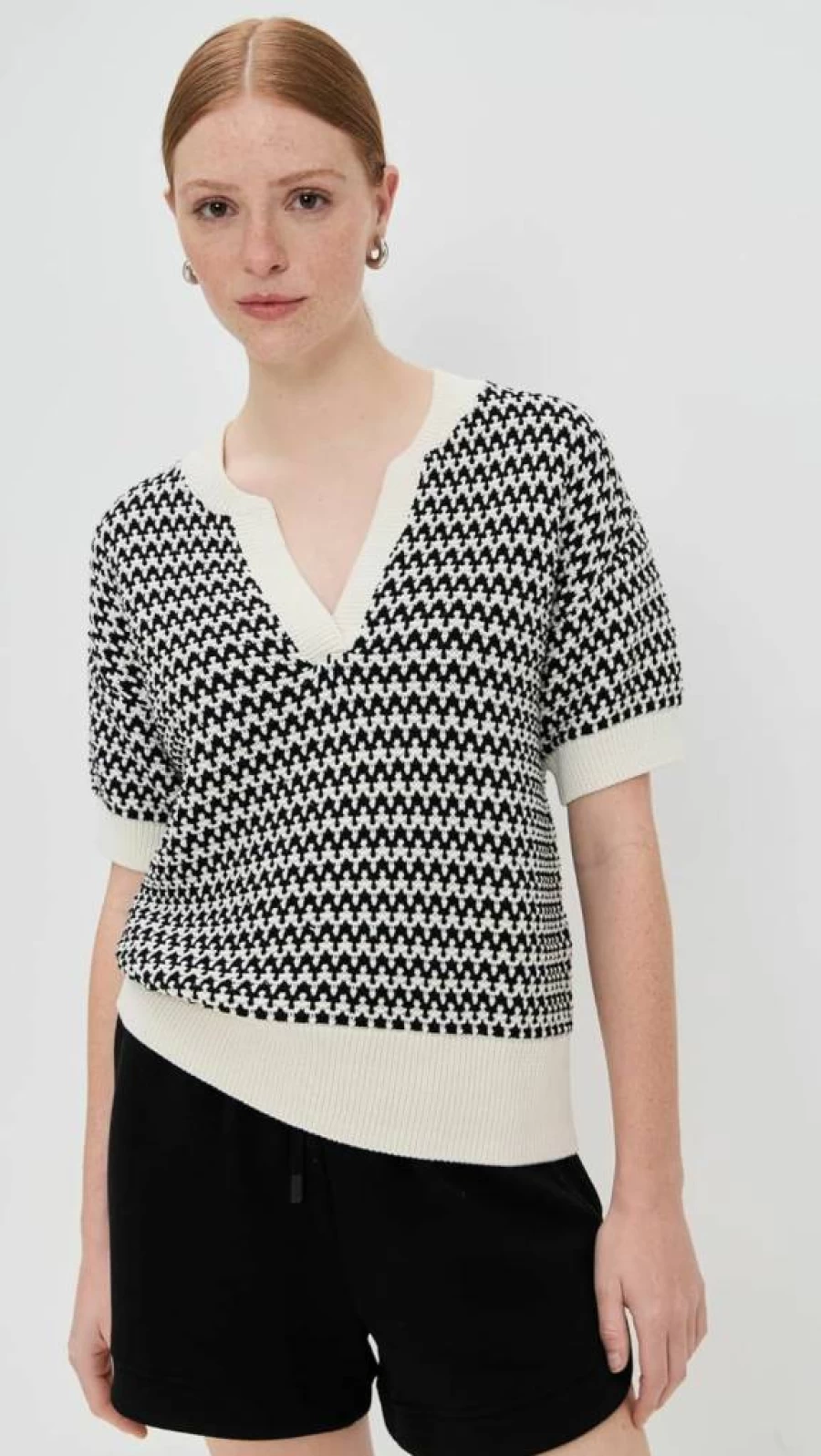 Varley Women's Dora Knit Top - Soft Casual Stretchable Comfortable T-Shirt