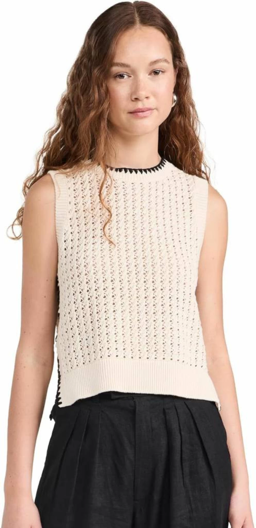 Varley Women's Delaney Knit Vest - Soft Casual Pullover Sweater Vest for Women