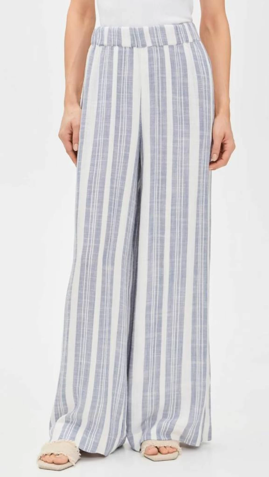 Splendid Women's Reagan Striped Pants | Casual Comfort Fit | Classic Black & White Design