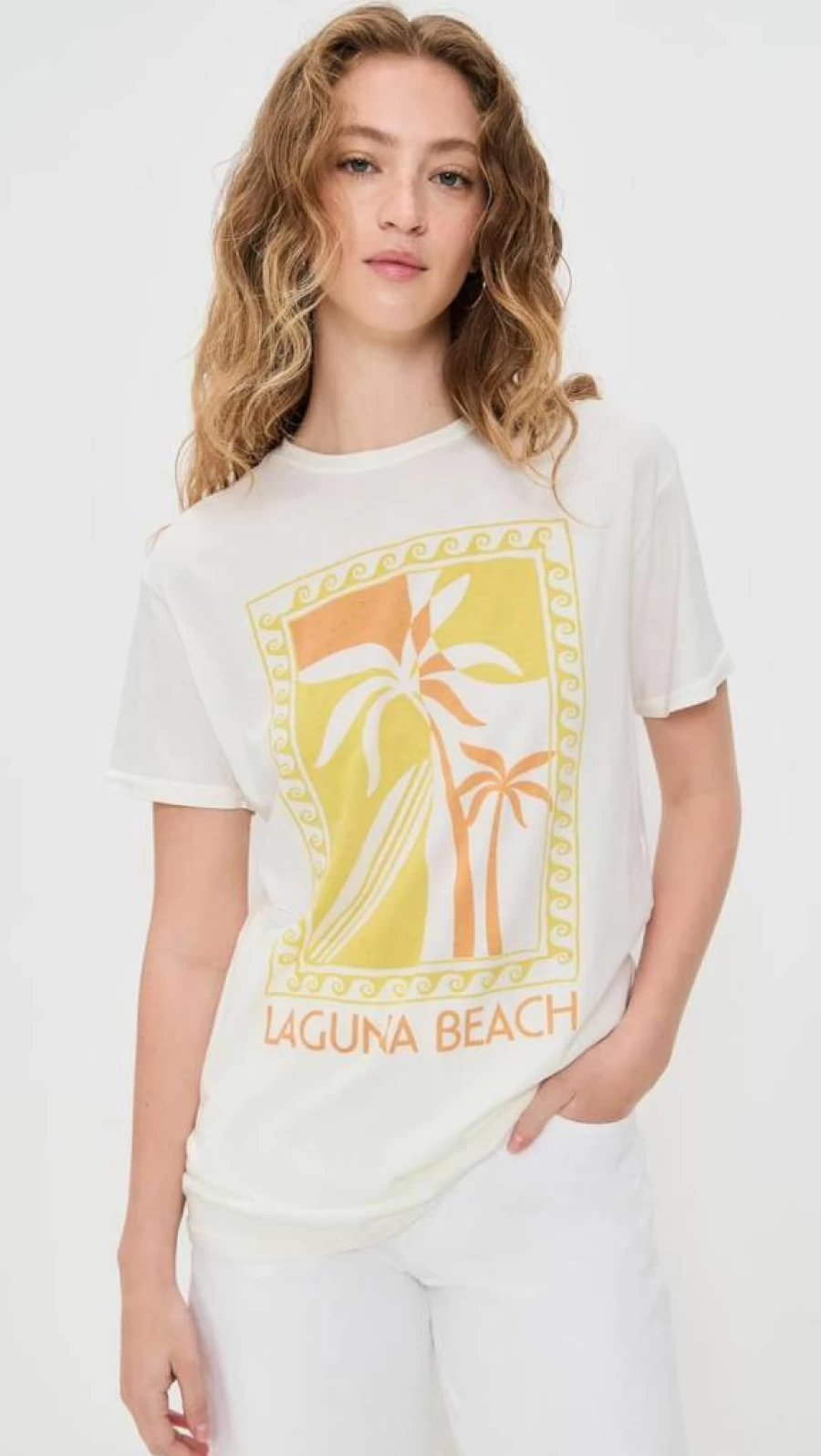 Original Retro Brand Women's Vintage Laguna Beach T-Shirt - Classic Fit Short Sleeve Tee