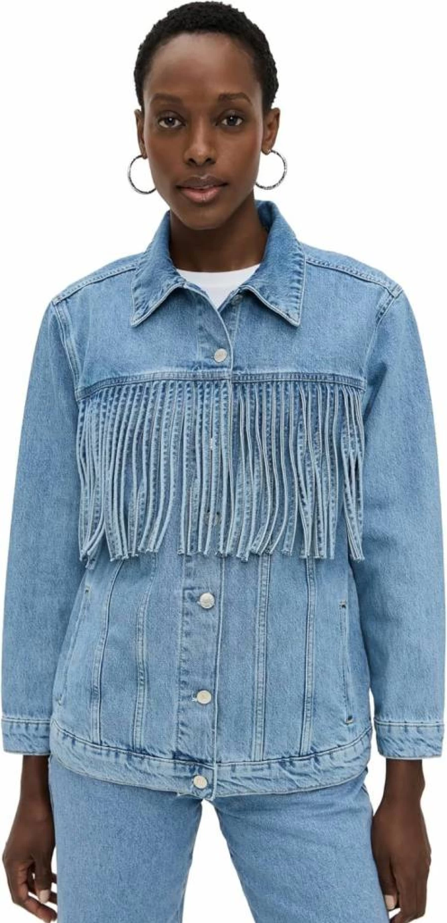 Rails Women's Distressed Denim Rodeo Jacket - Vintage Western Style Coat