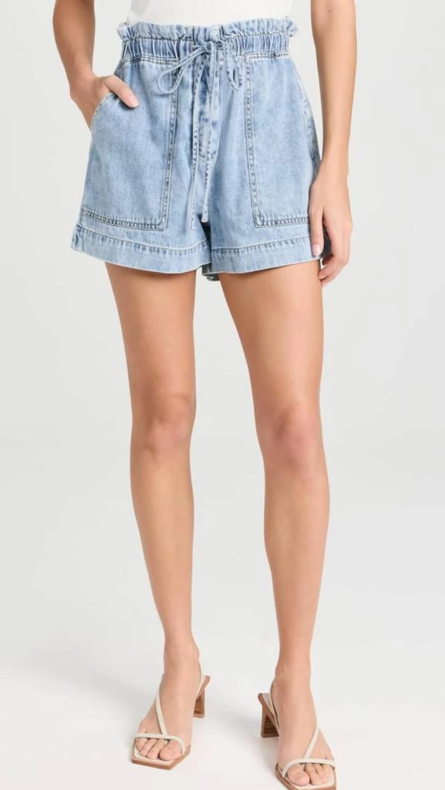 Rails Women's Foster Denim Shorts - High Waisted Distressed Vintage Style