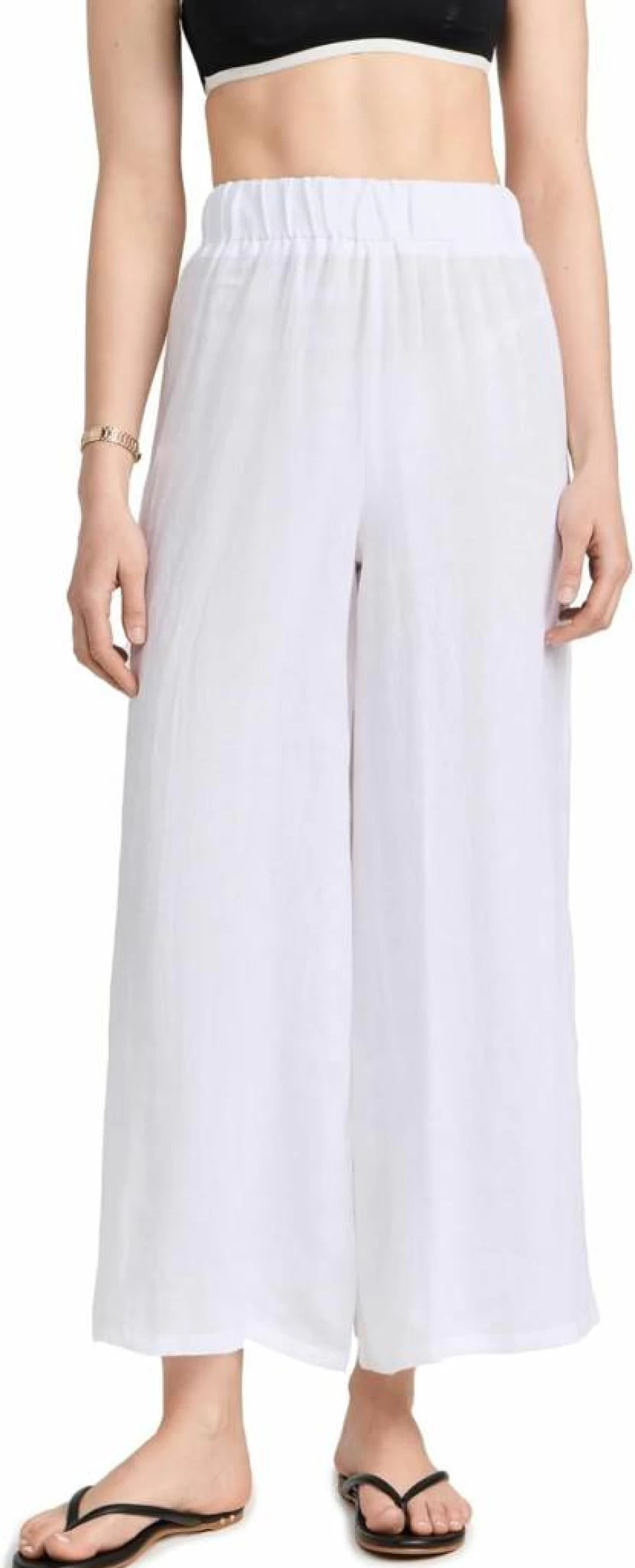 Vitamin A Women's Linen Wide Leg Pants - Beach Cover Up Swimsuit Trousers
