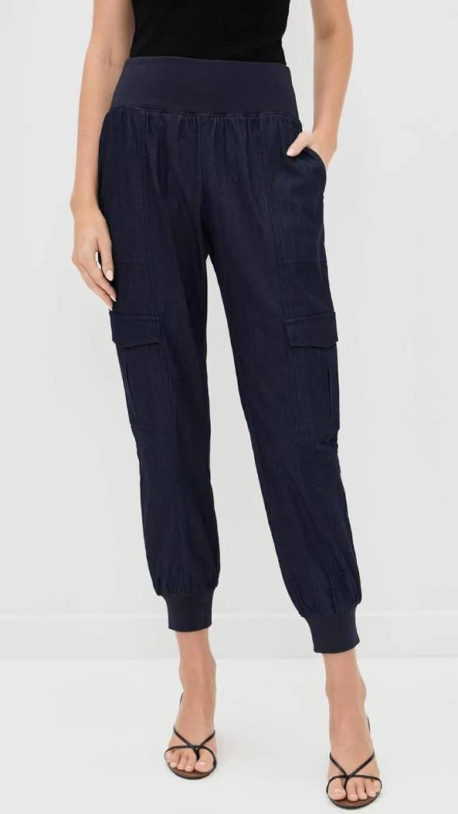 Cinq a Sept Women's Giles High-Rise Distressed Denim Pants - Vintage Blue Stretch Jeans