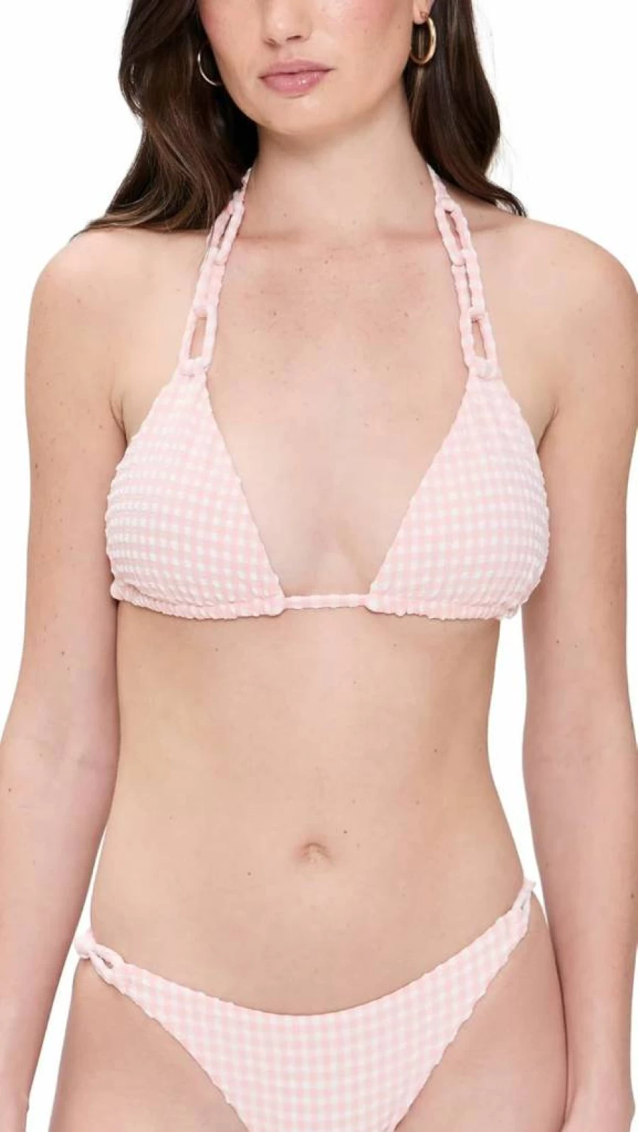 PQ Swim Women's Loop Triangle Bikini Top - Stylish Swimwear for Summer Beach Fashion