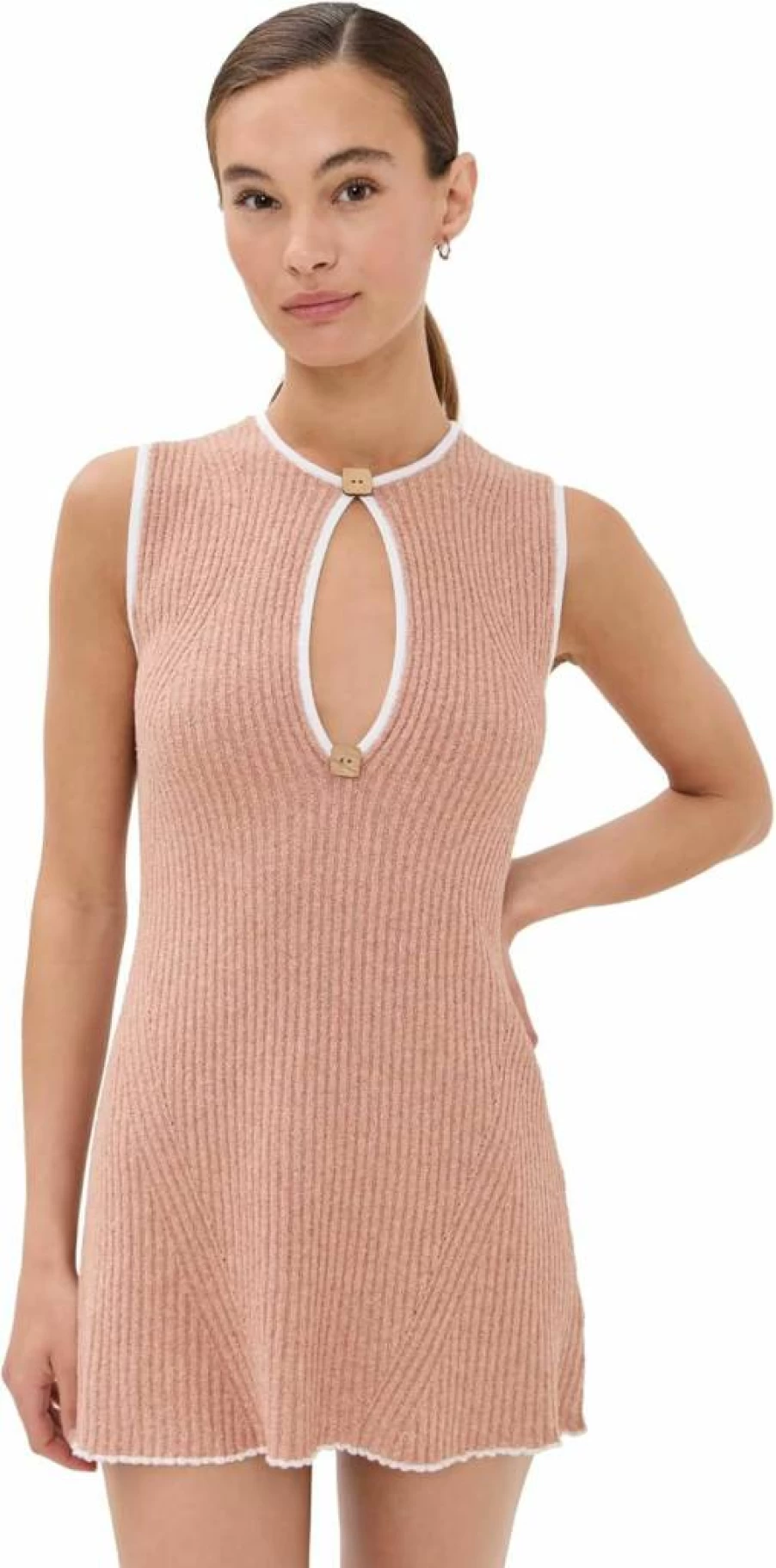 JoosTricot Women's Knit Mini Dress - Soft Stretch Casual Short Sleeve Bodycon Dress for Women