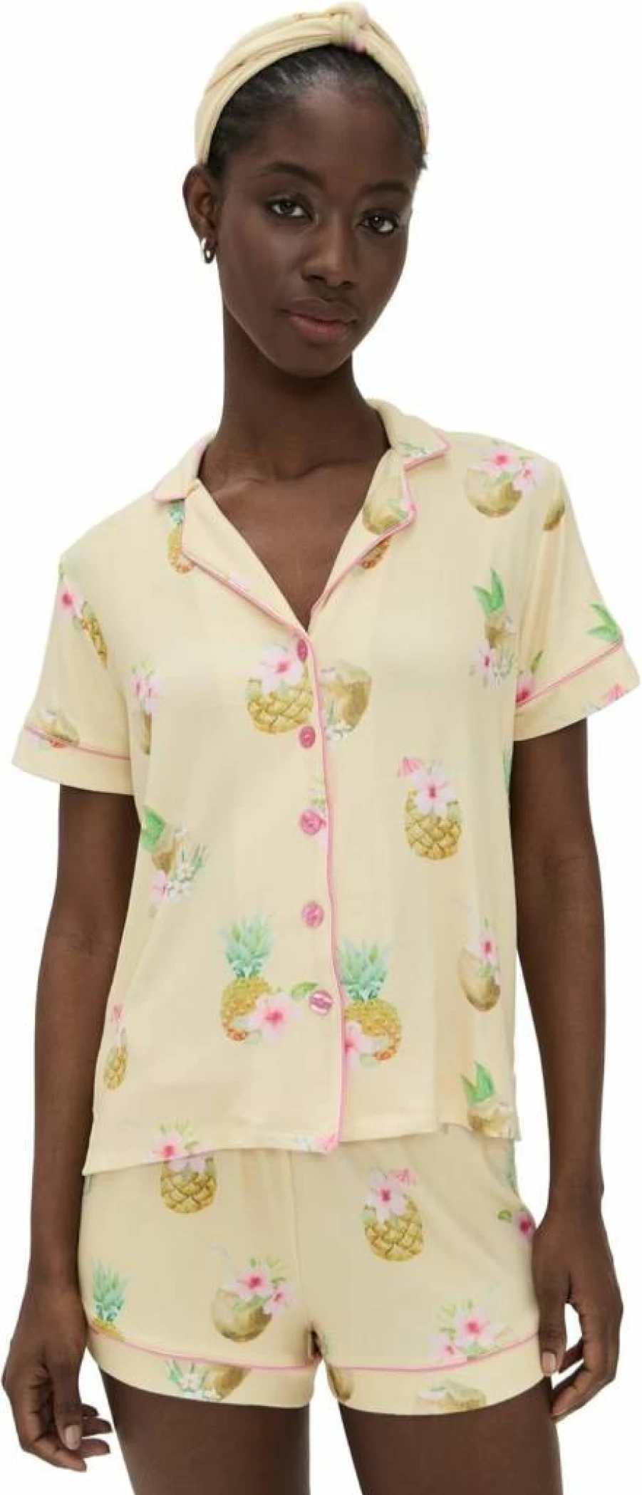 PJ Salvage Women's Aloha Hour 3-Piece Pajama Set - Floral Print Sleepwear Comfortable Lounge Set