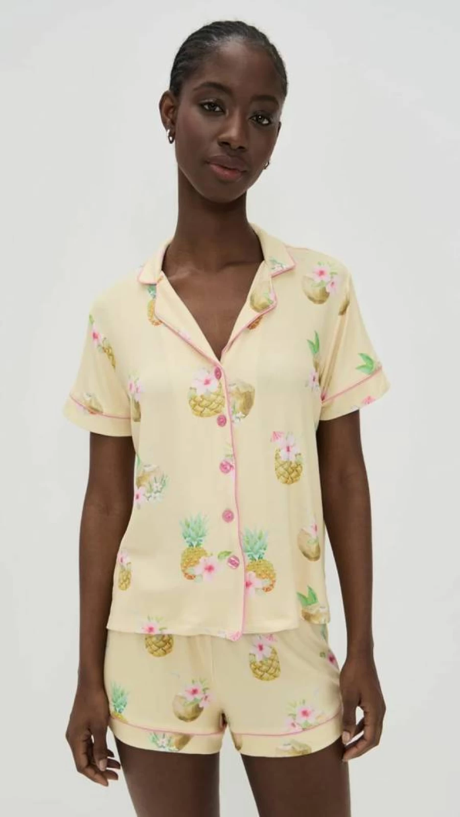 PJ Salvage Women's Aloha Hour 3-Piece Pajama Set - Floral Print Sleepwear Comfortable Lounge Set