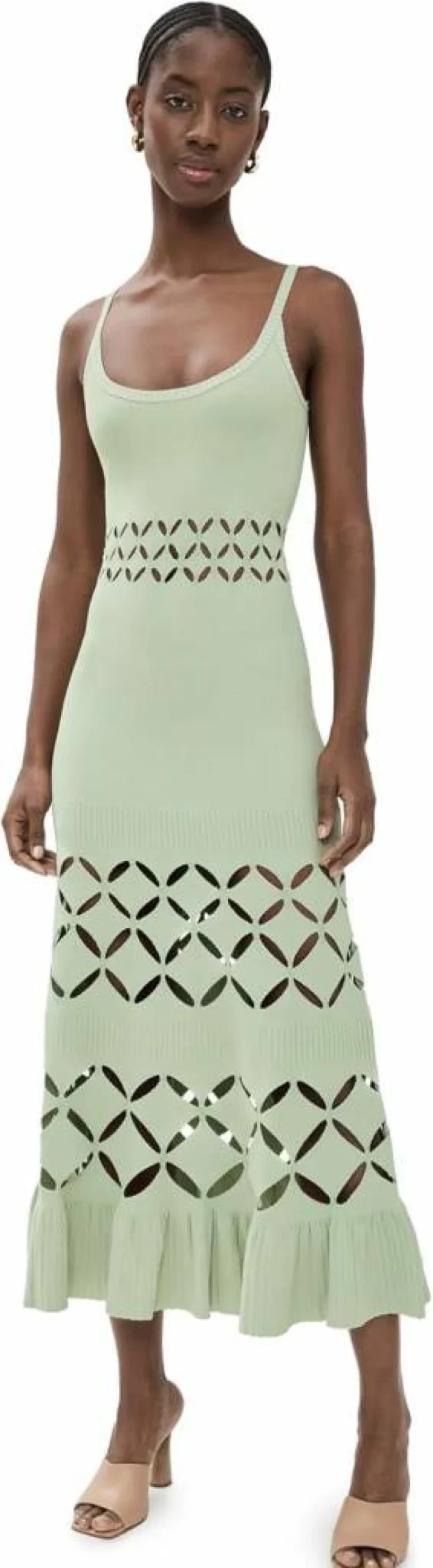 ALEXIS Women's Elayne Dress - Elegant Flowy Midi Dress for Casual and Special Occasions