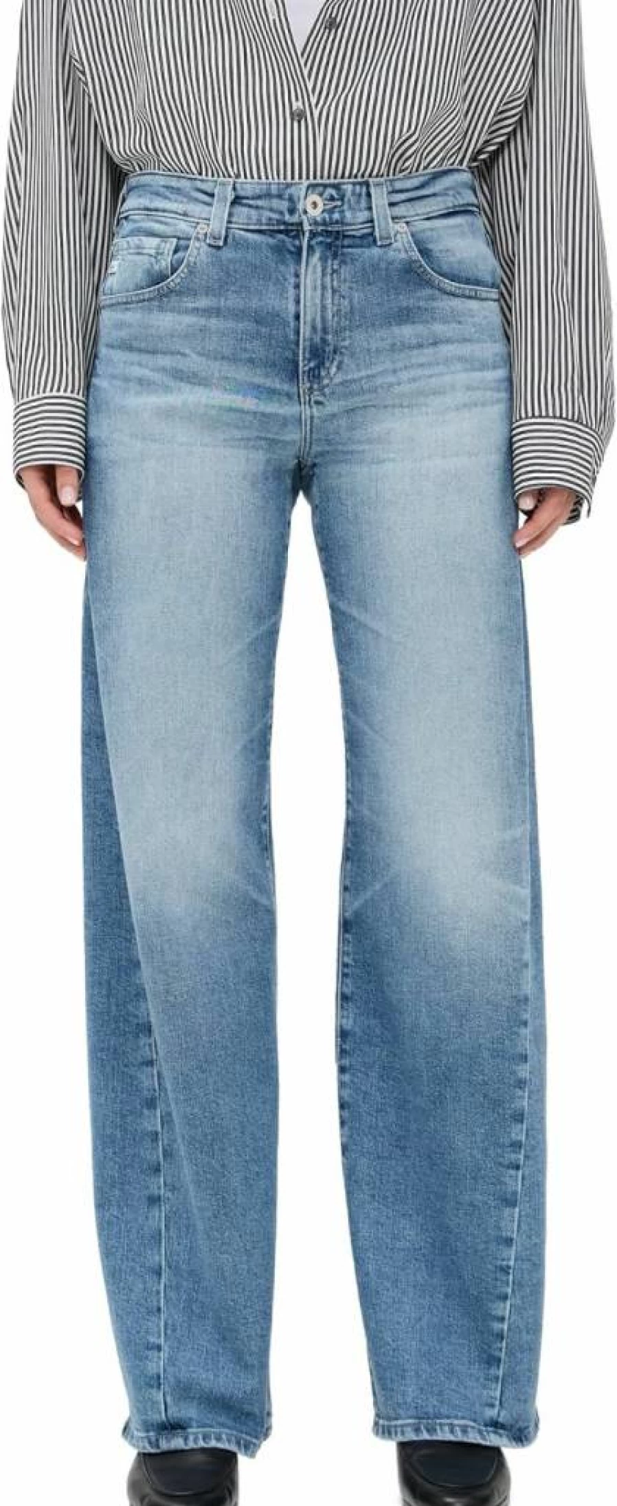 AG Adriano Goldschmied Women's Adria Low Rise Baggy Wide Leg Jeans