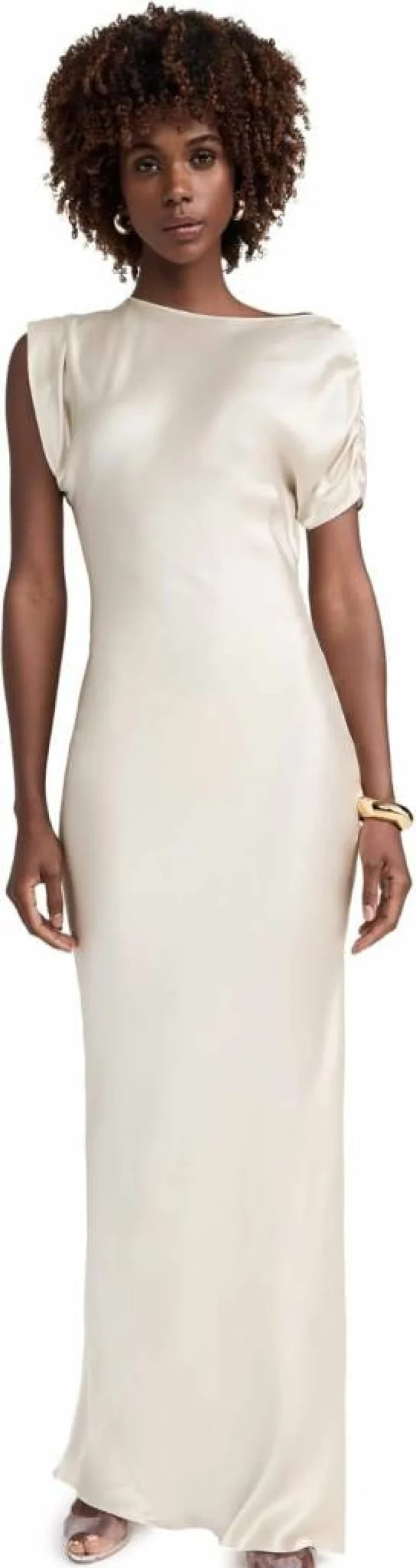 Amanda Uprichard Women's Elroy Silk Maxi Dress - Elegant Long Sleeve Evening Gown for Special Occasions