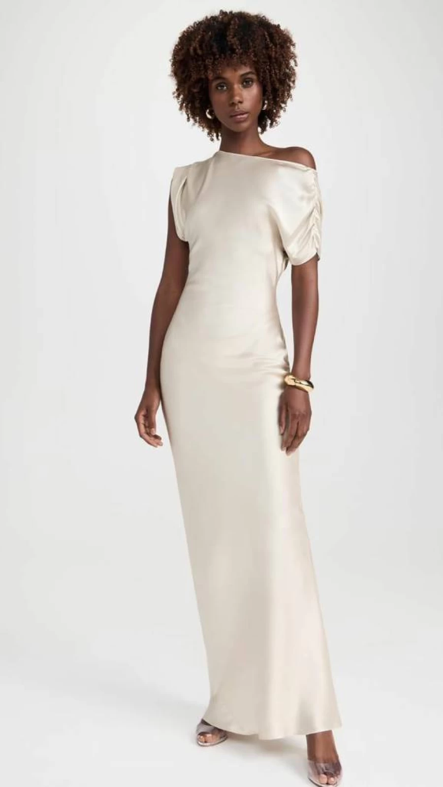 Amanda Uprichard Women's Elroy Silk Maxi Dress - Elegant Long Sleeve Evening Gown for Special Occasions