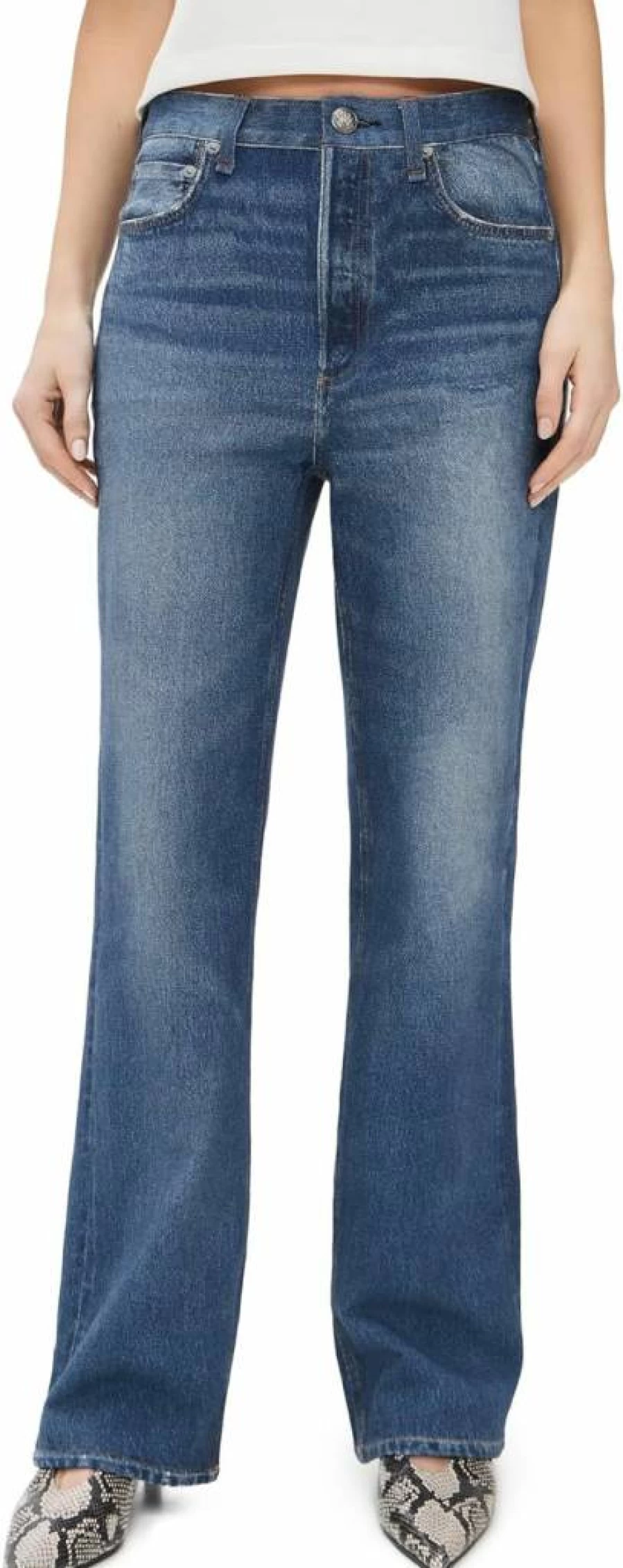 Rag & Bone Women's Miramar Relaxed Straight Leg Jeans with Shea Butter Comfort