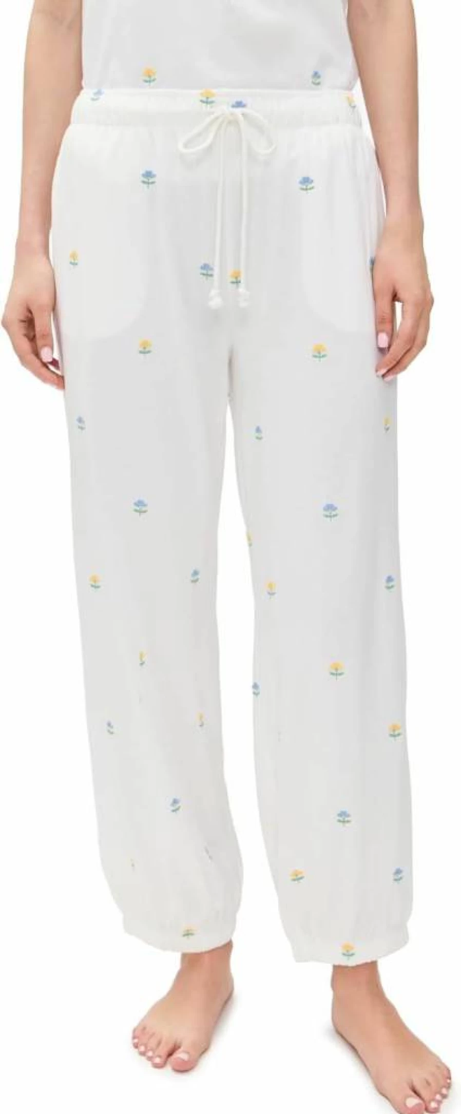 PJ Salvage Women's Embroidered Lounge Pants - Comfortable & Stylish Boho Chic Design