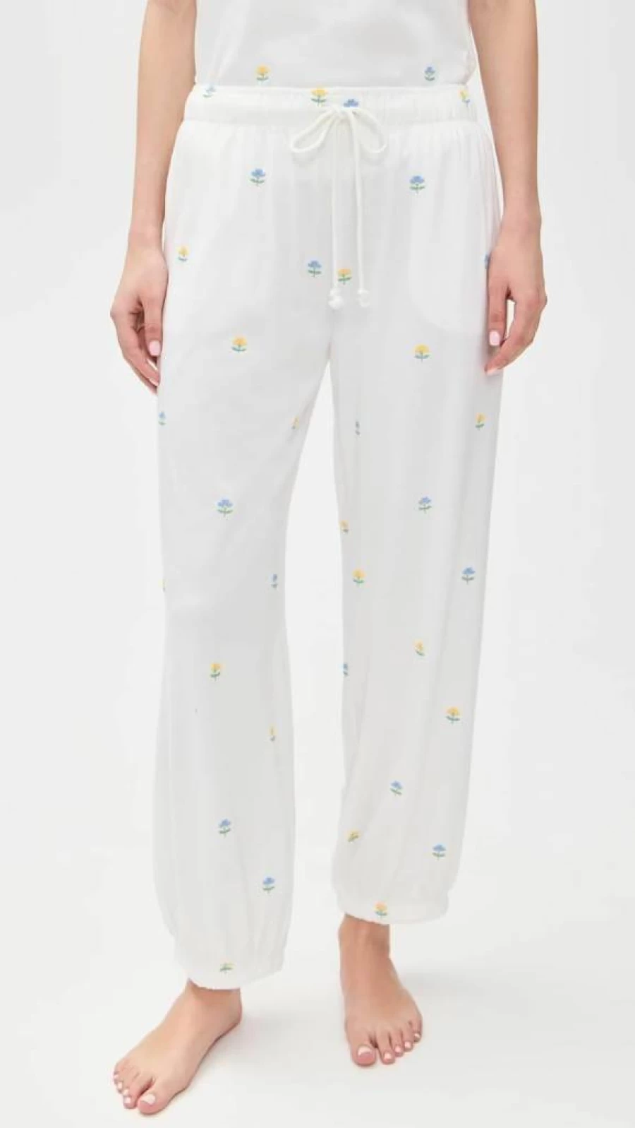 PJ Salvage Women's Embroidered Lounge Pants - Comfortable & Stylish Boho Chic Design