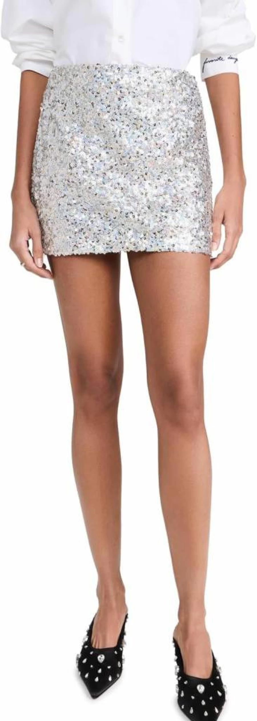 SIMON MILLER USA Women's Dizzy Sequin Skirt - Glitter Party Skirt for Women