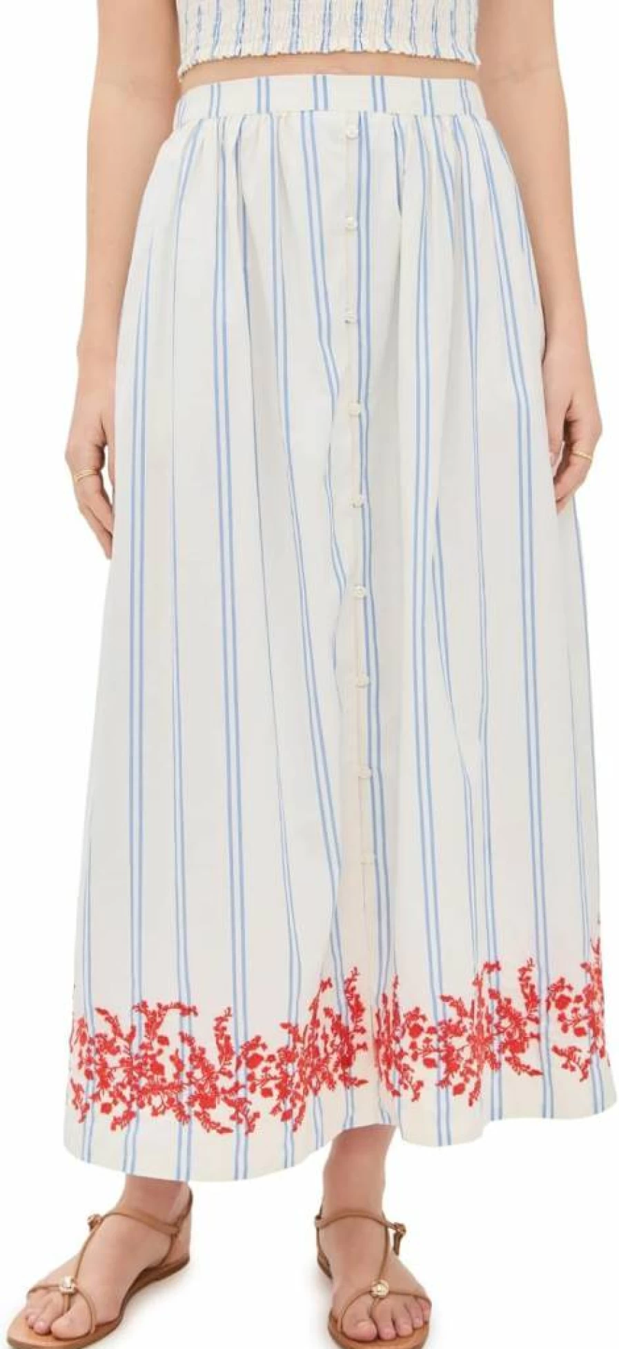 Birds of Paradise Women's Lisette Skirt - Elegant Flowy Midi Skirt for Casual & Dressy Outfits