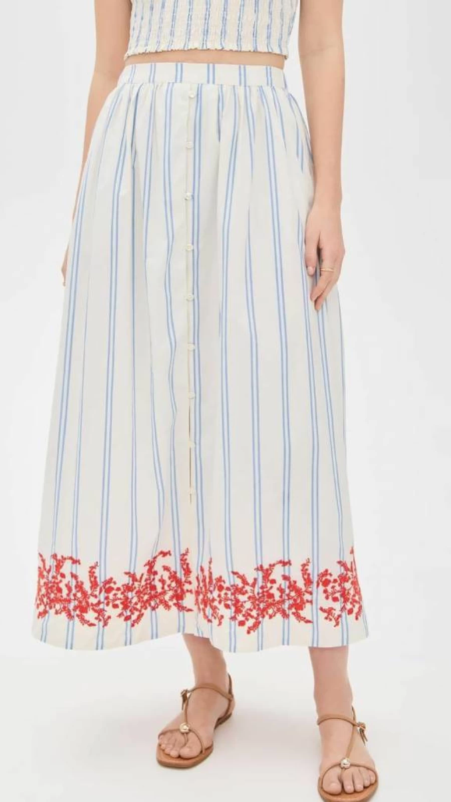 Birds of Paradise Women's Lisette Skirt - Elegant Flowy Midi Skirt for Casual & Dressy Outfits