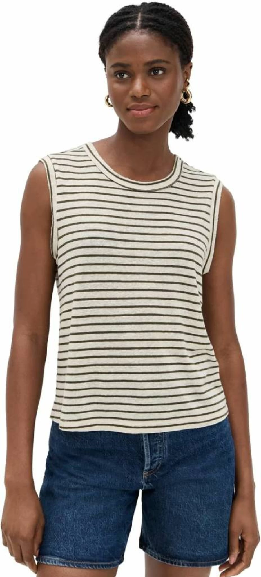 AMO Women's Sleeveless Love Print T-Shirt - Casual Summer Top